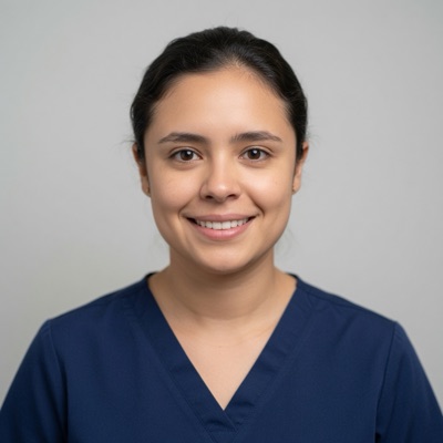 Valeria De Elias, MVZ, on the veterinary team at Hannah Pet Hospital